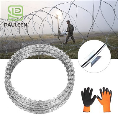 Wajer tal-leħja concertina imxerred għal kull coil tal-leħja tal-wajer imxewwek